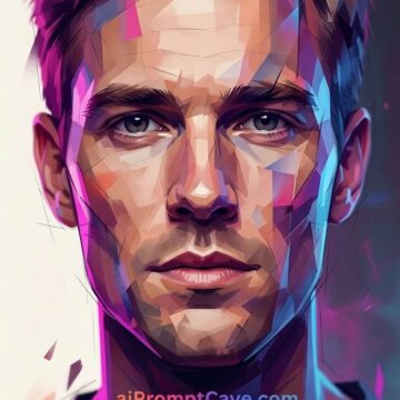 Geometric Neon Portrait Art Prompt 916 Cyberpunk Style Using Free Ai Prompt