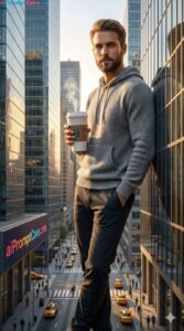 Giant Man in City Skyscraper Scene - Free Ai Prompt