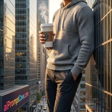 Giant Man in City Skyscraper Scene - Free Ai Prompt