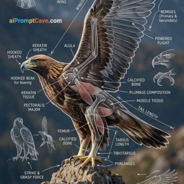 Golden Eagle Technical Infographic Prompt - Free Ai Prompt