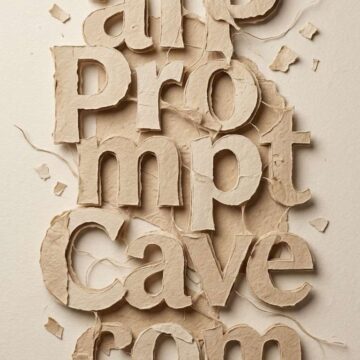 Handmade Paper Typography Editorial Design - Free Ai Prompt