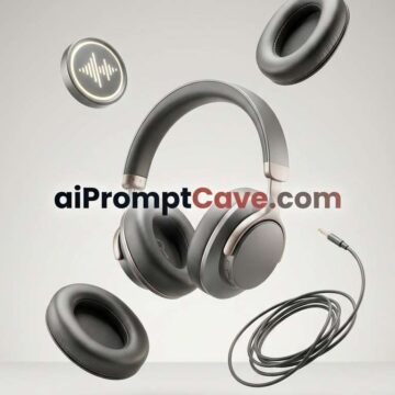 High-End Floating Headphones Product Advertising - Free Ai Image Prompt
