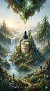 How To Cinematic Ingredient Landscape Product Ad - Rosemary Oil - Free Ai Prompt