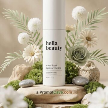 How To Design Luxury Skincare Product Botanical Ad - Free Ai Prompt