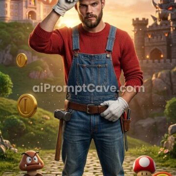 How to Be a Real Mario World Character Design - Free Ai Image Prompt Library