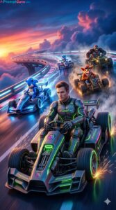 How to Be in Arcade Game Racing Cinematic Crossover Scene - Free Ai Prompt How to Be in Arcade Game Racing Cinematic Crossover Scene - Free Ai Prompt