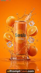 How to Citrus Beverage Splash Ad Product Photography - Free Ai Prompt