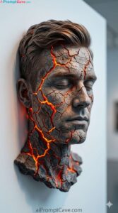 How to Convert your Photo into Volcanic Lava Sculpture Portrait - Free Ai Prompt