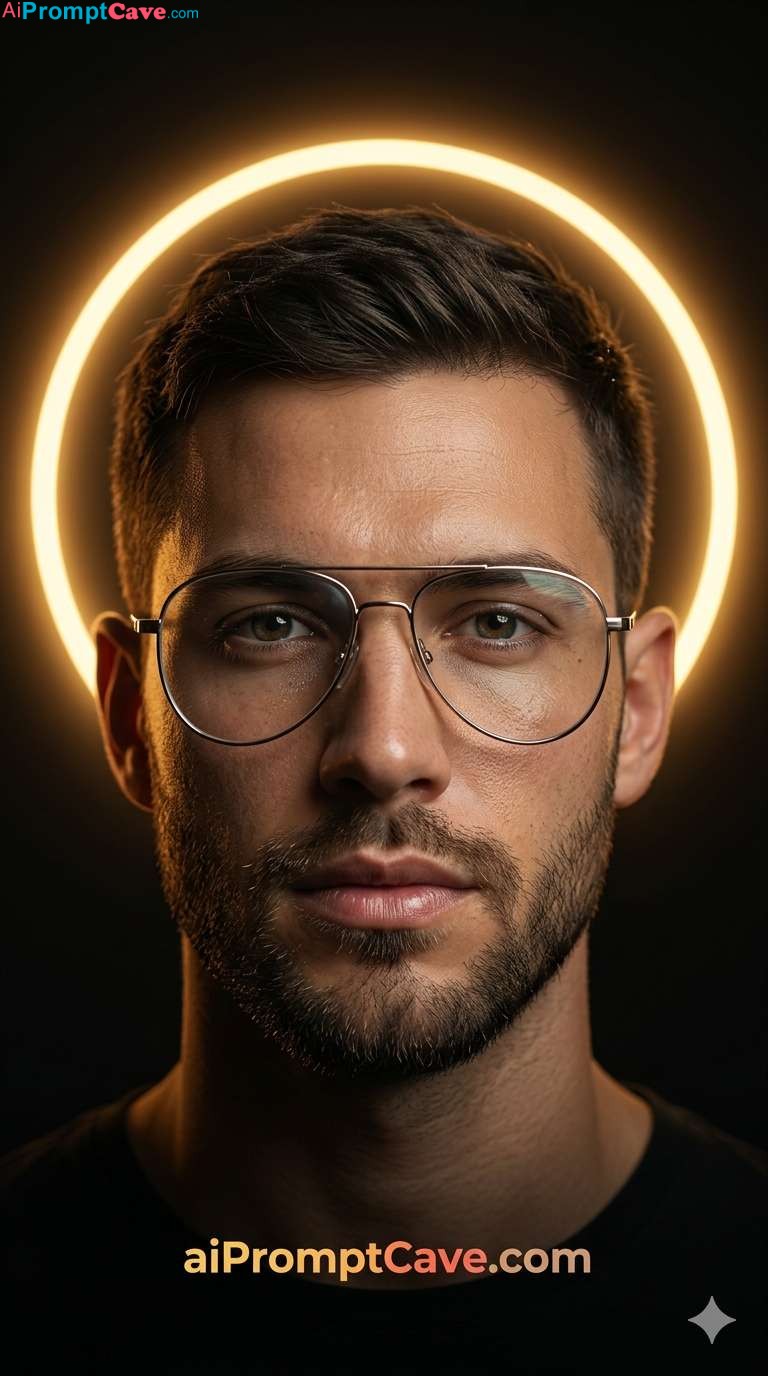 How to Create a Cinematic Portrait Golden Halo - Free Ai Prompt