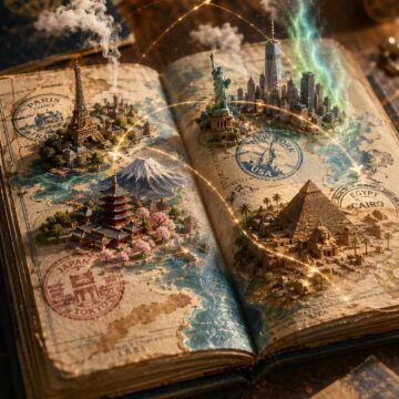How to Design 3D Cinematic Passport World Travel - Free Ai Prompt