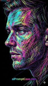 How to Design Abstract Neon Scratch Portrait Expressionism Art - Free Ai Prompt