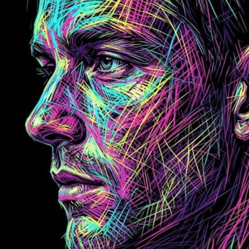 How to Design Abstract Neon Scratch Portrait Expressionism Art - Free Ai Prompt