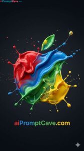 How to Design Apple Logo Paint Splash Ultra Realistic Design - Free Ai Prompt