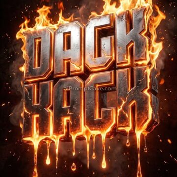 How to Design Cinematic Lava Fiery Molten Text Effect - Free Ai Image Prompt