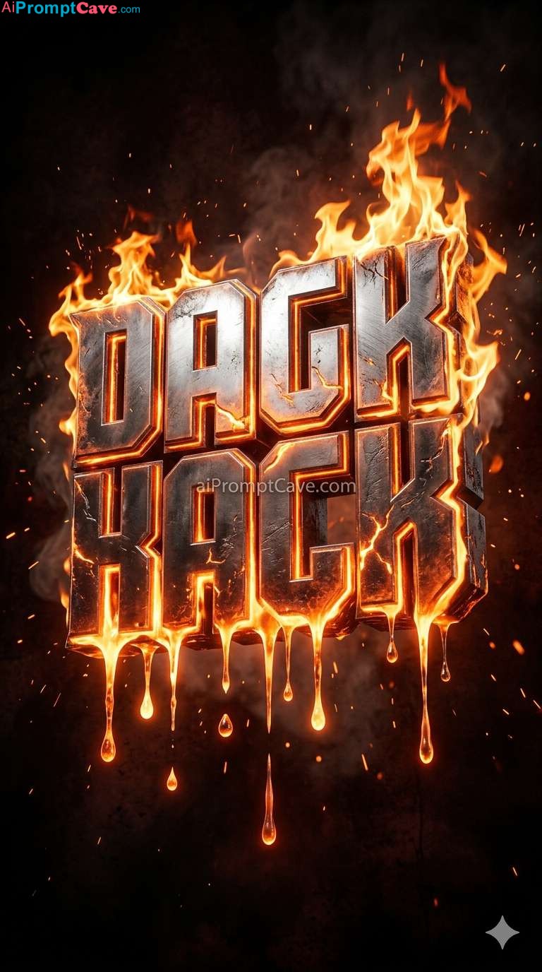 How to Design Cinematic Lava Fiery Molten Text Effect - Free Ai Image Prompt