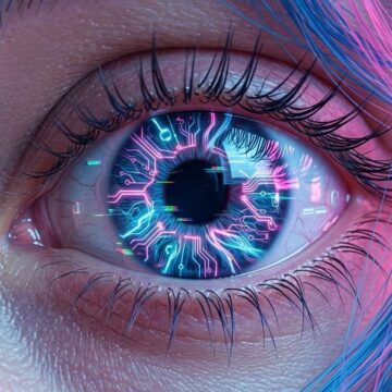 How to Design Cyberpunk Eye Macro Neon Circuit - Free Ai Prompt