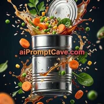 How to Design Exploding Food Can Commercial Shot - Free Ai Prompt