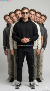 How to Design High Fashion Clone Effect Portrait Man - Free Ai Prompt