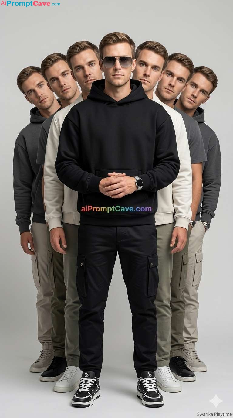How to Design High Fashion Clone Effect Portrait Man - Free Ai Prompt