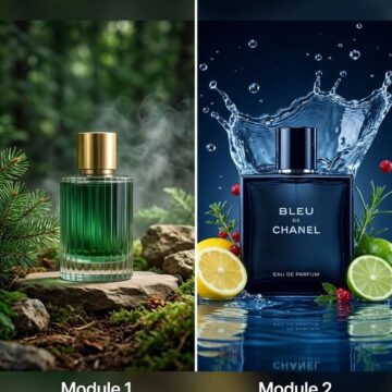 How to Design Luxury Perfume Ads Forest & Water Splash - Free Ai Prompt
