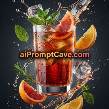 How to Design Marketing Ad of Luxury Cocktail Splash Photography - Free Ai Prompt