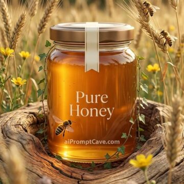 How to Design Marketing Ad of Luxury Honey Jar Product Shot - Free Ai Prompt