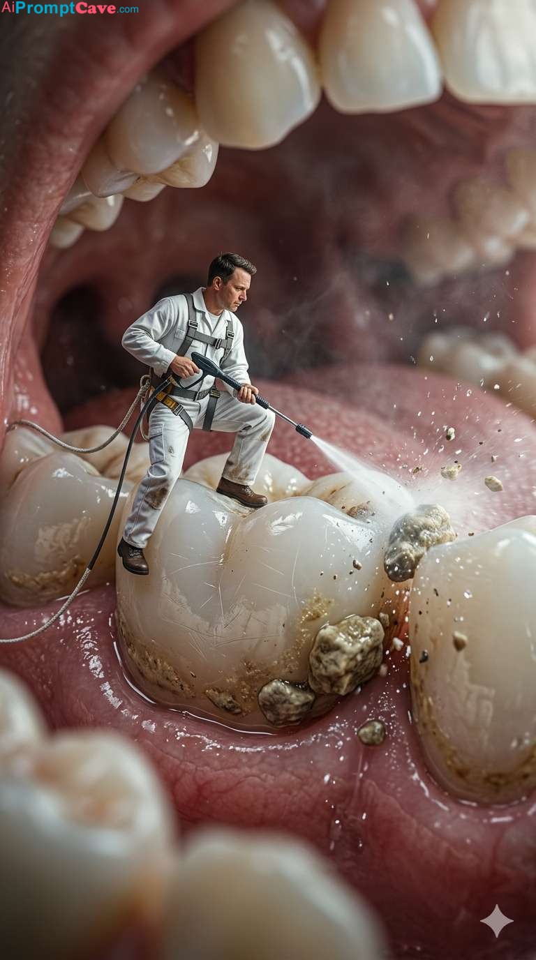 How to Design Mini Dentist Cleaning Giant Tooth – Marketing Ad for Dental Clinic – Free Ai Prompt How to Design Mini Dentist Cleaning Giant Tooth - Marketing Ad for Dental Clinic - Free Ai Prompt