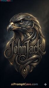 How to Falcon Calligraphy Your Name Design - Free Ai Prompt