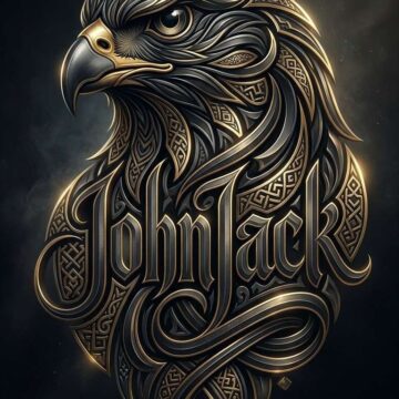 How to Falcon Calligraphy Your Name Design - Free Ai Prompt