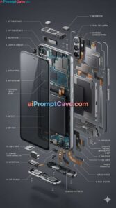 How to Make Samsung Galaxy A54 Exploded View - CAD Render Ultra Realistic - Free Ai Prompt