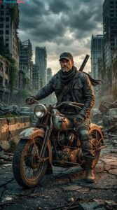 How to Make a Cinematic Post Apocalyptic Survivor Motorcycle - Free Ai Prompt