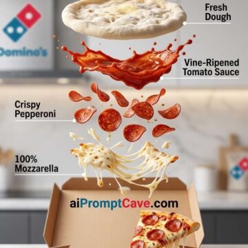 How to Prompt Dominos Pepperoni Passion Marketing Ad Infographic - Free Ai Prompt
