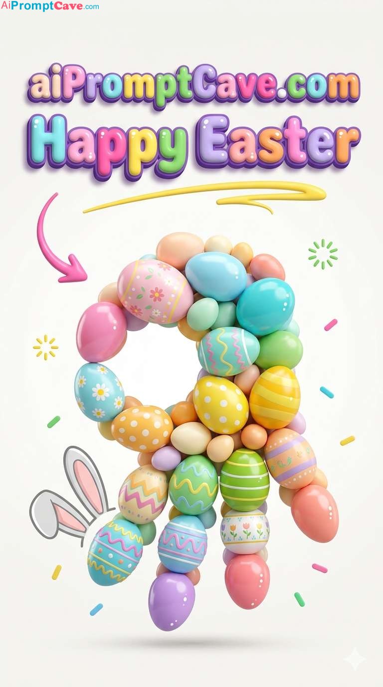 How to Prompt Easter 3D Poster Egg Bright Colorful Design – Free Ai Prompt How to Prompt Easter 3D Poster Egg Bright Colorful Design - Free Ai Prompt