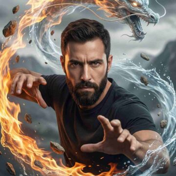 How to Put Your image with Elemental Dragon Monster - Free Ai Prompt