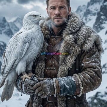 How to Take a Photo with Eagle Frozen Mountain Portrait - Free Ai Prompt