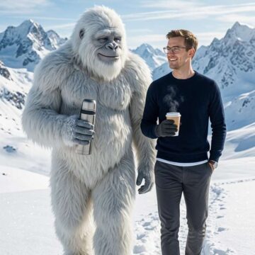 How to Take a Picture with Yeti Snow Mountain Man - Free Ai Prompt