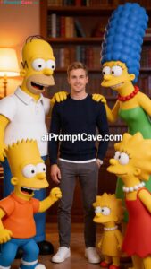 How to Take a Selfie with Simpsons 3D Scene Prompt - Free Ai Prompt