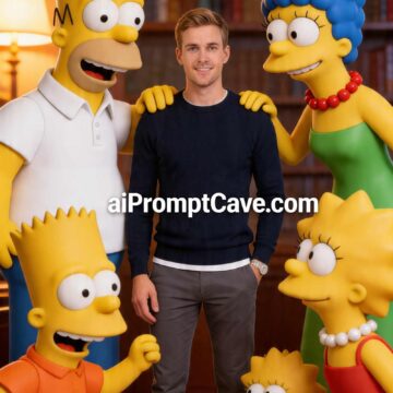How to Take a Selfie with Simpsons 3D Scene Prompt - Free Ai Prompt