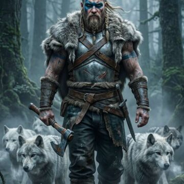 How to Turn Your Image into Viking Warrior With Wolves - Free Ai Prompt