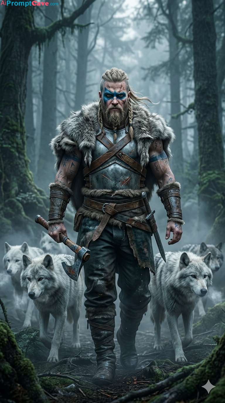 How to Turn Your Image into Viking Warrior With Wolves – Free Ai Prompt How to Turn Your Image into Viking Warrior With Wolves - Free Ai Prompt