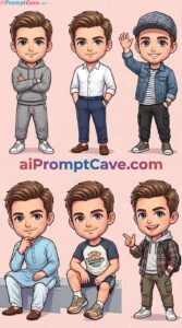 How to Turn your Photo into Chibi Character Pose Grid with Multiple Outfits - Free Ai Prompt