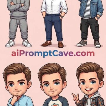 How to Turn your Photo into Chibi Character Pose Grid with Multiple Outfits - Free Ai Prompt