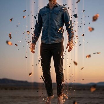How to Turn your Photo into Surreal Disintegration to The Sky Portrait - Free Ai Prompt