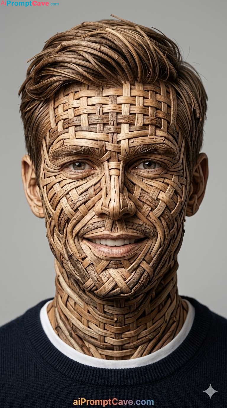 How to Turn your Photo into Wooden Twig Portrait - Free Ai Prompt