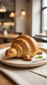 Hyperrealistic Turtle-Shaped Croissant Café Scene Concept - Free Ai Image Prompt