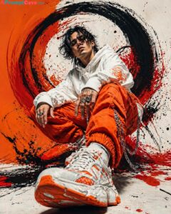 Low Angle Streetwear Fashion Portrait - Free Ai Image Prompt