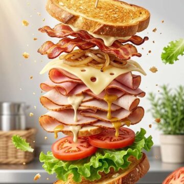 Luxury Floating Sandwich Product Shot - Free Ai Prompt