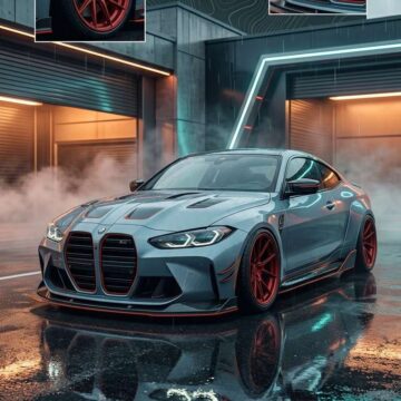 Luxury Sports Coupe Car Rain Editorial Magazine Design - Free Ai Image Prompt