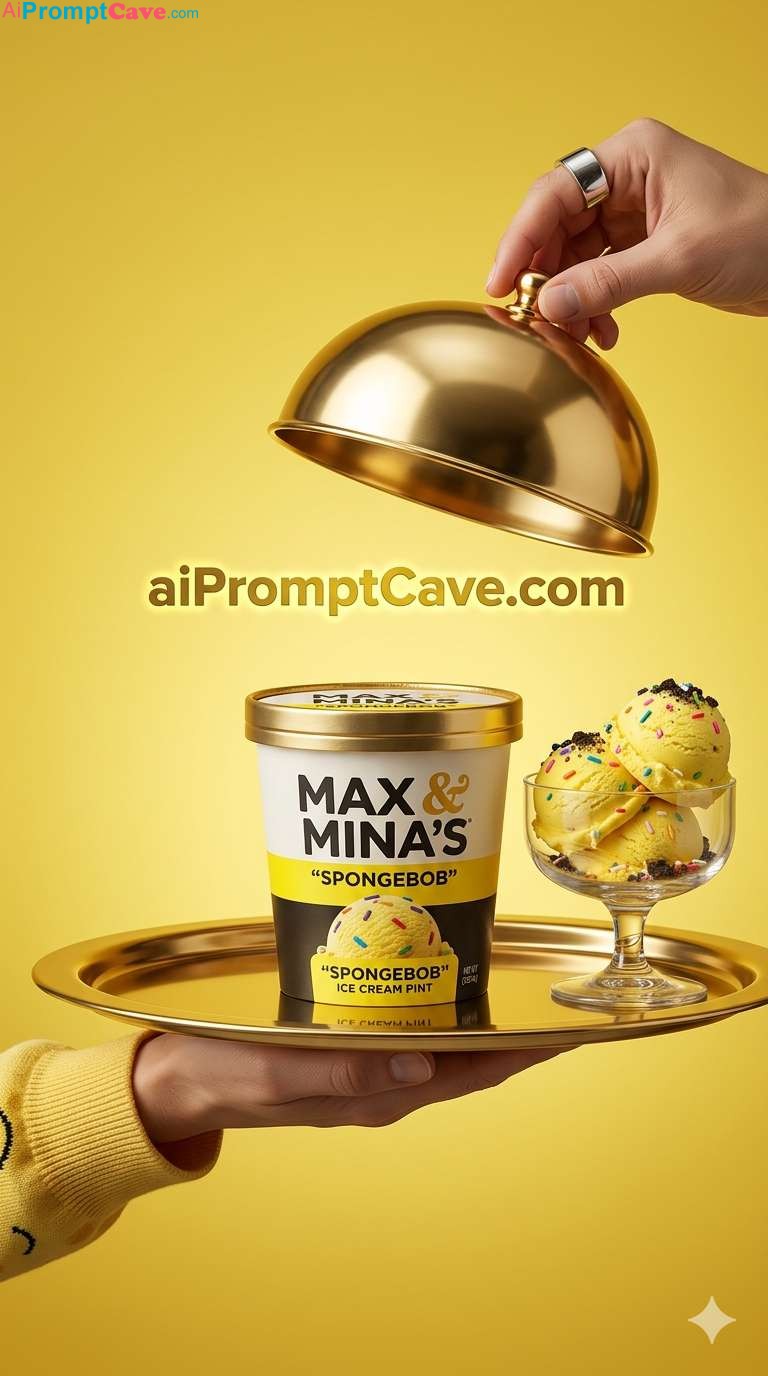 MAX & MINA’S Ice Cream Luxury Ad- Free Ai Image Prompt