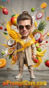 Marketing Ad Tropical Fruit Explosion Poster - Free Ai Prompt